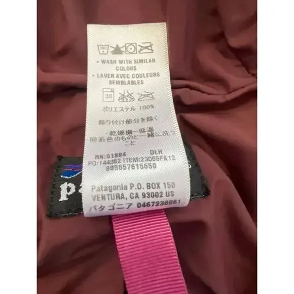 2/$50 DEAL ALERT!! PATAGONIA WOMENS BURGUNDY RETRO X DIAMOND FLEECE SIZE SMALL - Picture 11 of 11